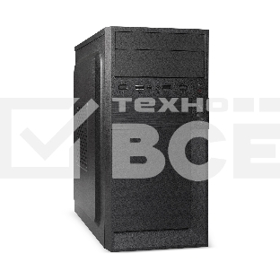 Корпус Minitower ExeGate EX291140RUS BAA-105-01AAA350 (mATX, БП AAA350 с вент. 8см, 2*USB, аудио, черный)