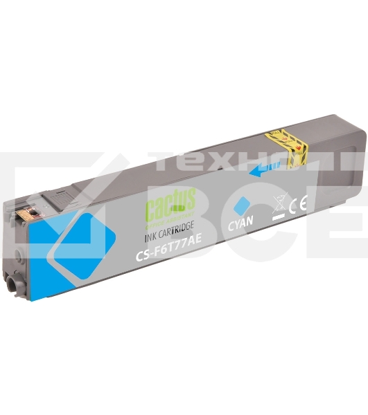 Картридж струйный Cactus CS-F6T77AE (913A) голубой (55 мл) для HP PW 352dw/377dw/Pro 477dw/452dw