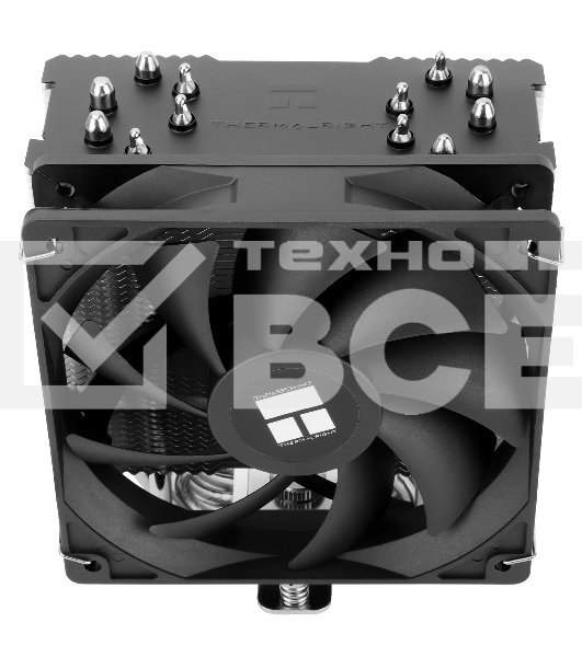 Кулер для процессора Thermalright Burst Assassin 120 SE черный/серебристый (4-pin PWM, 148mm, Al/Cu, 6x6mm, 1x120mm, 66.17CFM, 25.6dBA, 1550RPM, S: 1851/1700/1200/115X, AM5/AM4)