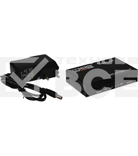 Разветвитель HDMI 1=>4 Telecom <TTS5020>, каскадируемый , 1.4v+3D