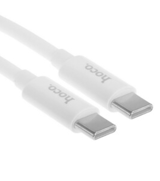Кабель HOCO (6931474783264) силикон 1м USB 3.0A PD 60W для Type-C Type-C белый 1 м