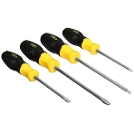 Набор отверток Deli DL630004N 4шт SL5x100 + SL6x150 + PH1x100 + PH2x150 сталь Cr-V, двухкомпонентная прорезиненная рукоять, фото7