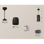 Светильник Ambrella Light XP1142032 SBK/BK черный песок/тонированный MR16 GU5.3 (A2311, C1142, A2011, C1142, N7192), фото 1
