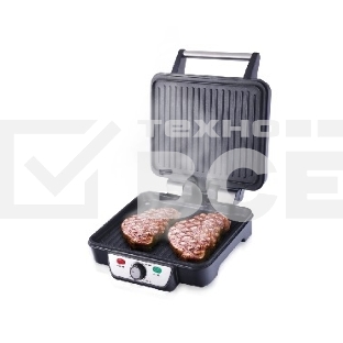 Гриль контактный Centek CT-1463 1800 Вт, 2 жаровни 280х230 мм, антипригар, нагрев 240 гр, нерж отдел