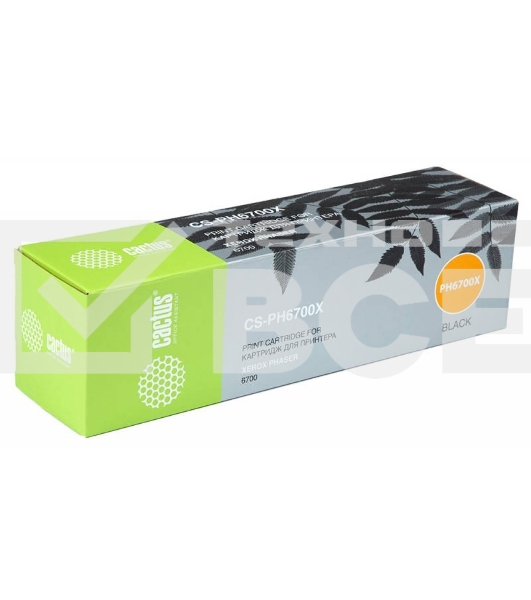 Картридж лазерный Cactus 106R01526 CS-PH6700X черный (18000 стр.) для Phaser 6700