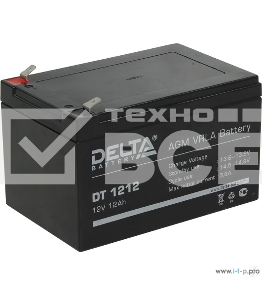 Батарея Delta DT 1212 (12V, 12Ah)