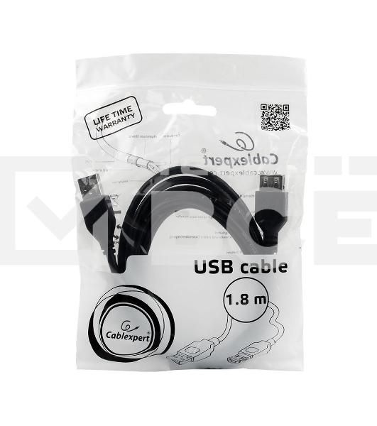 Кабель Gembird PRO CCP-USB2-AMAF-6 USB 2.0 кабель удлинительный 1.8м AM/AF  позол. контакты, пакет 