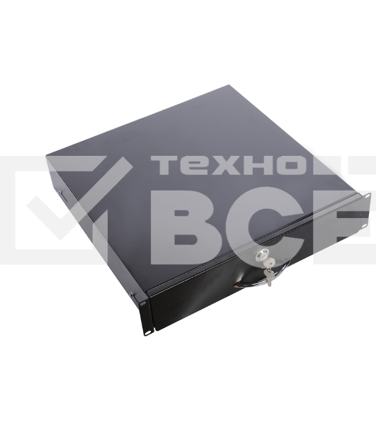 Полка (ящик) для документации 2U (ТСВ-Д-2U.450-9005) черный цвет