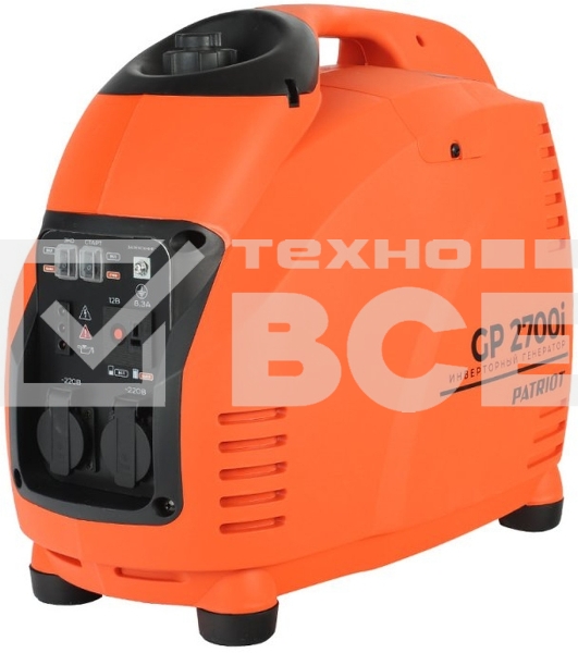 Электрогенератор бензиновый инверторный Patriot 2700i, 2.5 кВт, 60 дБ, 29 кг