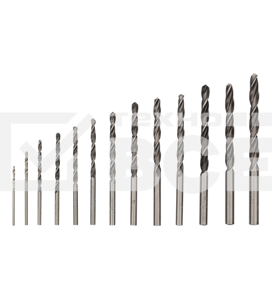 Набор сверл по металлу Kranz (HSS) диаметр 1.5-6.5 мм (13 шт.)