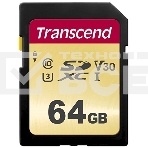 Флеш карта SD 64GB Transcend SDХC UHS-I U3, MLC, фото2