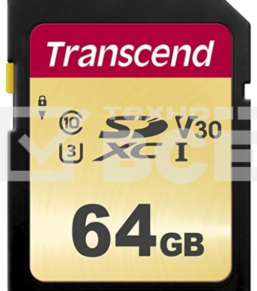 Флеш карта SD 64GB Transcend SDХC UHS-I U3, MLC