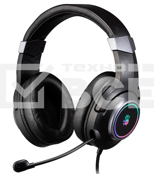 Наушники с микрофоном A4Tech Bloody G350 черный 2м мониторные USB оголовье (G350 USB/ BLACK)