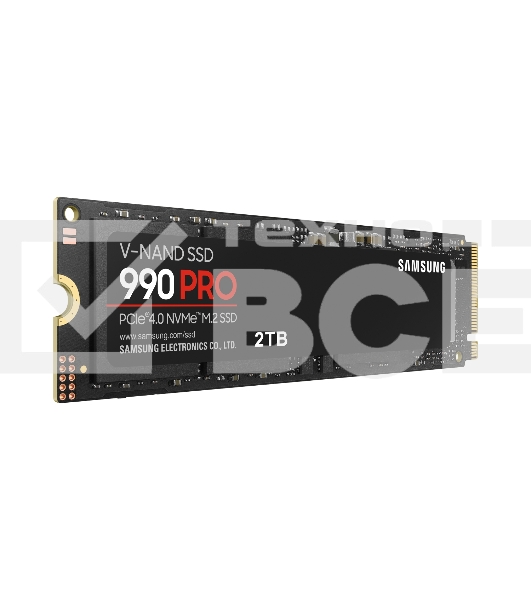 Накопитель SSD Samsung 990 PRO, 2TB, PCIe 4.0 x4, M.2 2280, NVMe, R/W 7450/6900