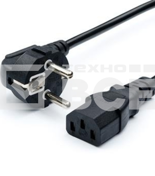 Кабель питания GoPower евровилка CEE 7/7-C13 1.8м ПВХ 0.75мм черный (1/10/160)