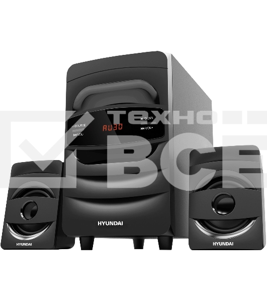 Микросистема Hyundai H-MS1404 черный 30Вт FM USB BT SD
