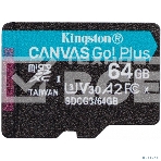Флеш карта Kingston 64GB microSDXC Canvas Go Plus 170R A2 U3 V30 Single Pack w/o ADP EAN: 740617301175, фото7
