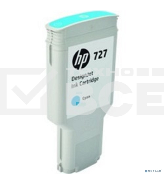 Картридж струйный HP 727 F9J76A голубой для HP DJ T1500/T1530/T2500/T2530/T920/T930 (300мл)