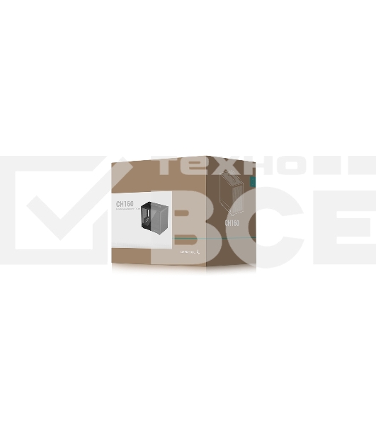 Компьютерный корпус ПК без блока питания Deepcool Case CH160 Black