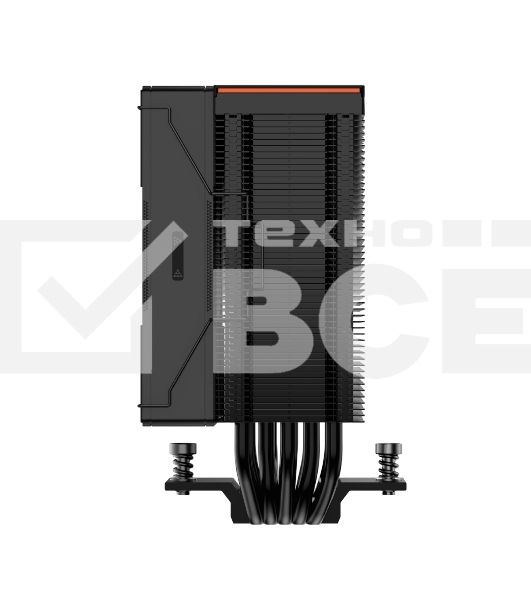Кулер для процессора PCCooler RZ500 BK (250W, 4-pin PWM, 155mm, Al/Cu, 5x6mm, 1x120mm, 86.73CFM, 32dBA, 2200RPM, S: 1851/1700/1200/115X, AM5/AM4, black)