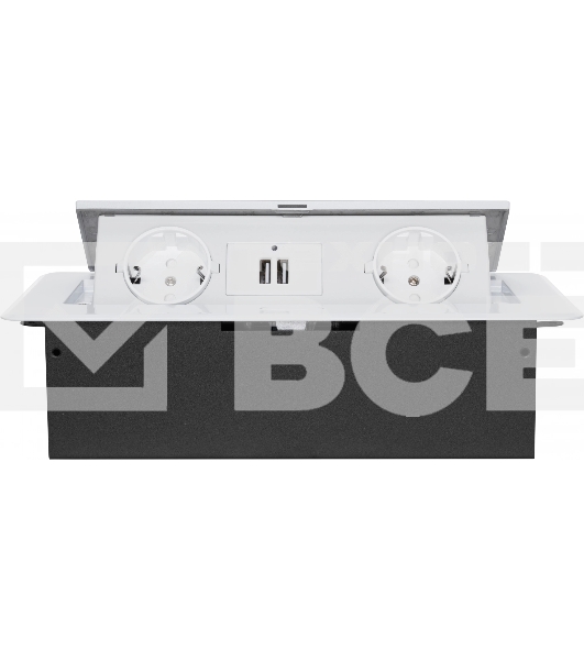 Розетка Cactus CS-SOCKET-EU/USBA-WH для столешницы белый