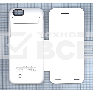 Аккумулятор/чехол для Apple iPhone 6 3500 mAh белый leather cover