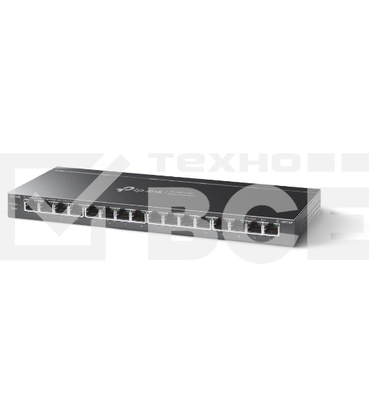 Настольный коммутатор TP-Link TL-SG116P с 16 гигабитными портами PoE+