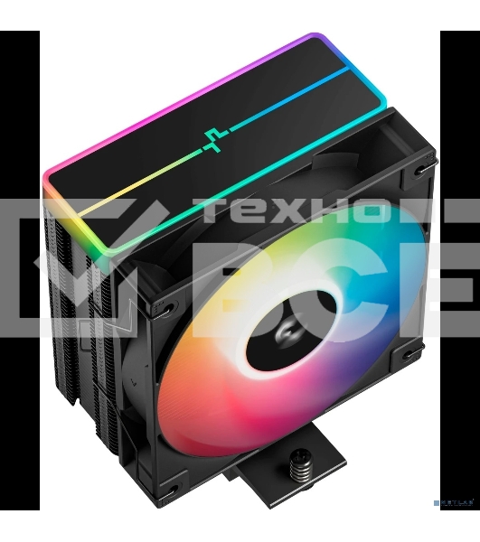 Кулер для процессора DEEPCOOL AG400 BK ARGB V2 черный 120мм алюминий+медь 2100rpm 31.6db 4-pin 220W 154мм