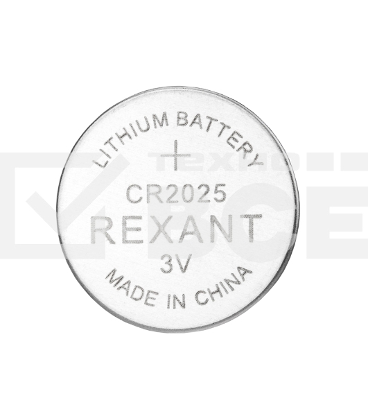 Батарейка литиевая Rexant CR2025 3В блистер 5 шт.