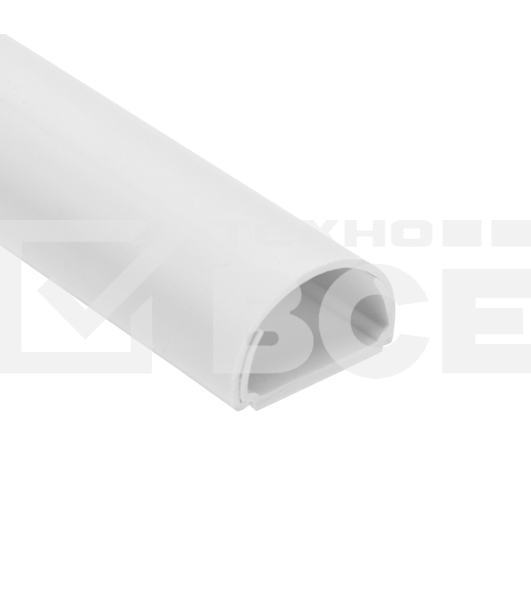 Кабель-канал полукруглый Rexant 20х12 мм, белый (60 м/уп)