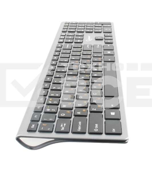 Клавиатура Gembird KBW-1 беспроводная, USB, серебристый