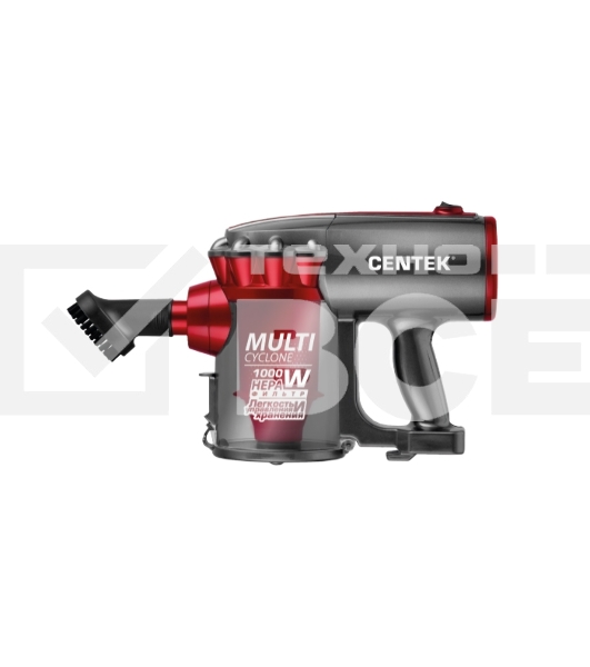 Пылесос вертикальный Centek CT-2561 красный/черный, питание от сети, 150 Вт, уборка сухая, пылесборник 0.5 л