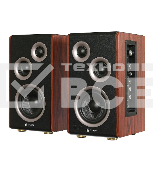 Колонки Oklick OK-117 BT 2.0 черный 80Вт беспроводные BT