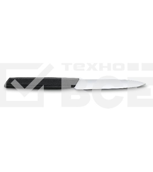 Нож кухонный Victorinox Swiss Modern (6.9003.10) стальной разделочный лезв.100мм прямая заточка черный