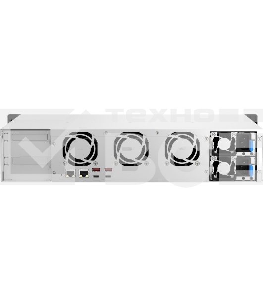 Сетевое хранилище SMB QNAP TS-873AeU-RP-4G NAS 8 HDD trays, 2x 2.5 GbE. 64-bit 4-core AMD V1500B 2,2 GHz, 4 GB. RAM (1*4 GB) up to 32GB (2*16 GB), 2 x M2 2280 (PCIe Gen3 x 1), 2xPSU W/o rail kit RAIL-B02
