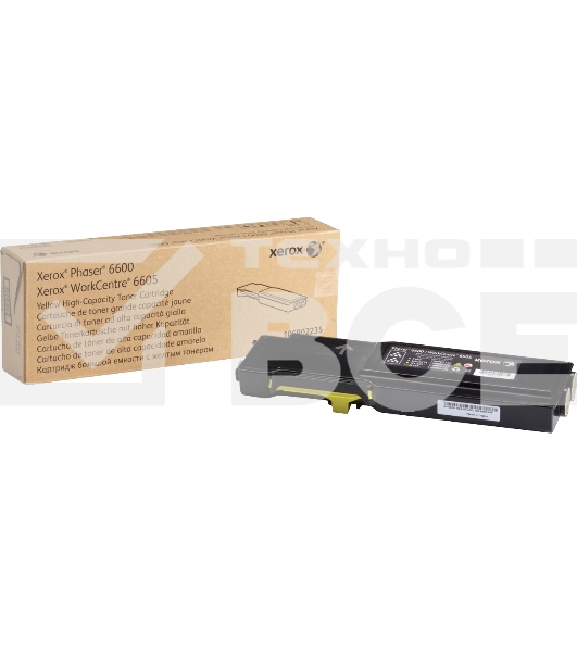 Картридж лазерный XEROX 106R02235 желтый для XEROX Phaser 6600/WC 6605 (6000 стр)(Channels)