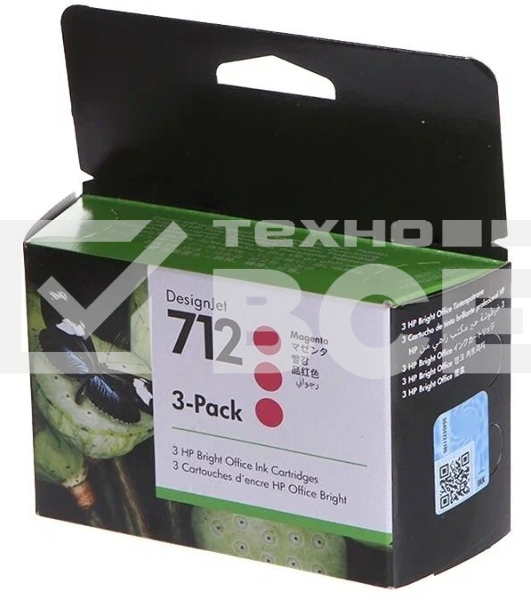 Картридж струйный HP 712 3ED78A пурпурный x3упак. (29мл) для HP DJ Т230/630