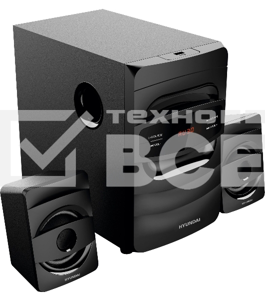 Микросистема Hyundai H-MS1404 черный 30Вт FM USB BT SD
