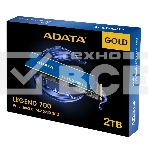Накопитель SSD ADATA LEGEND 700 GOLD, 2Tb, PCIe 3.0 x4, M.2 2280, NVMe, R/W 2000/1600, с радиатором, фото 1