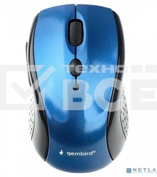 Мышь беспроводная Gembird MUSW-425 синий, 2400 dpi, радиоканал, USB, кнопки - 6