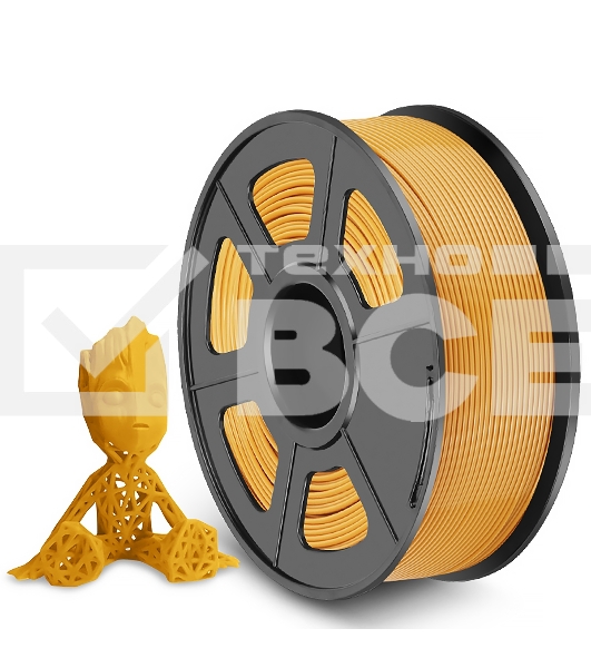 Филамент NVPRINT PLA Gold для 3D печати диаметр 1.75мм  длина 330 метров  масса 1 кг