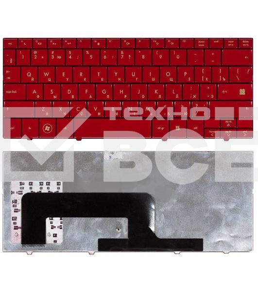 Клавиатура для ноутбука HP mini 700 1000 1100 красная