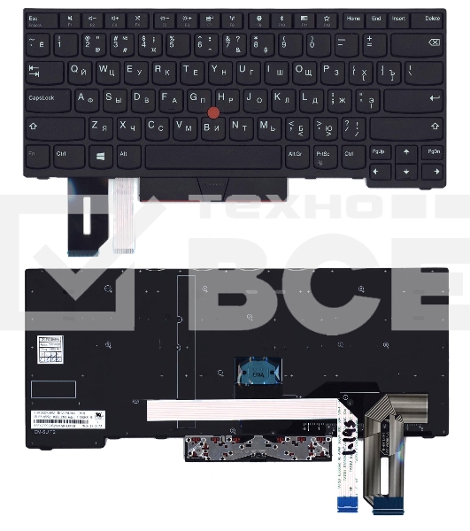 Клавиатура для ноутбука Lenovo ThinkPad E480 E485 черная