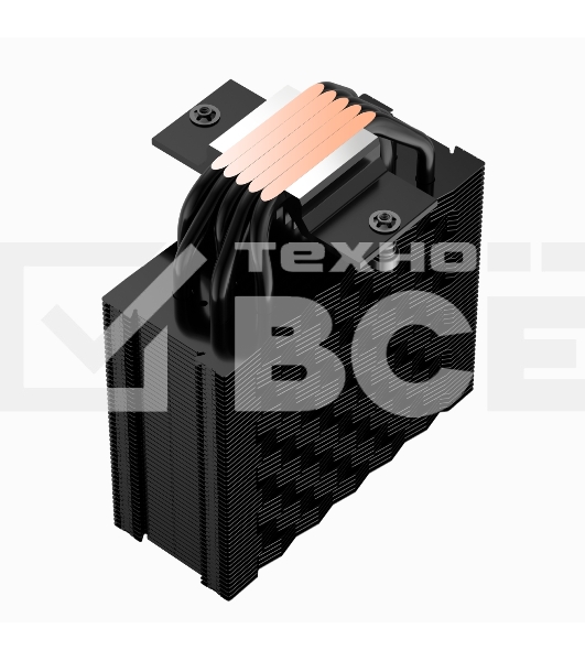 Кулер для процессора PCCooler RZ500 BK (250W, 4-pin PWM, 155mm, Al/Cu, 5x6mm, 1x120mm, 86.73CFM, 32dBA, 2200RPM, S: 1851/1700/1200/115X, AM5/AM4, black)