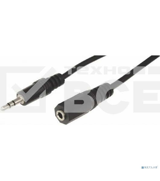 Шнур Стерео 3,5 мм гнездо - Стерео 3,5 мм штекер, длина 3 метра Rexant