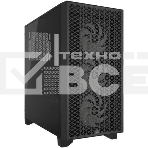 Корпус без блока питания Corsair 3000D RGB Airflow, Midi-Tower, TG, 3x120mm RGB, 2xUSB-A 3.2, E-ATX, ATX, mATX, mITX Black, фото7