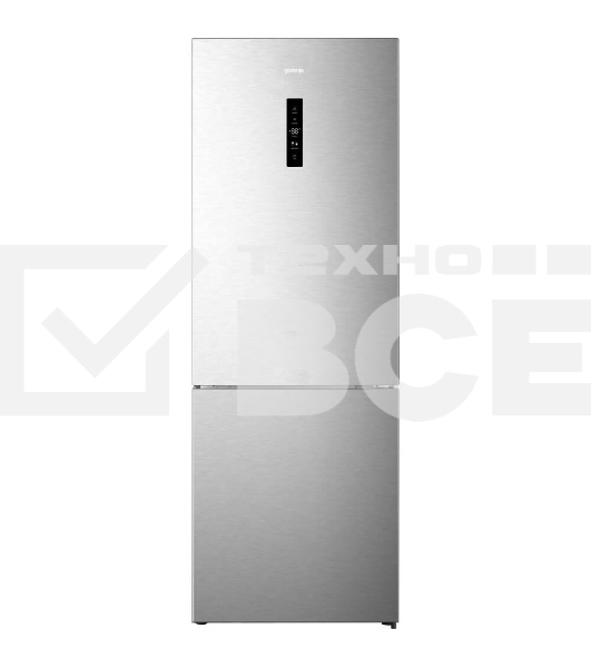 Холодильник Gorenje NRK720EAXL4 серый двухкамерный 347/109л морозилка снизу, No Frost