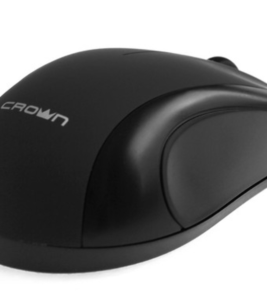 Мышь проводная Crown CMM-128 черный, 1000 dpi, USB, кнопки - 2