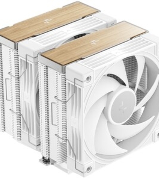 Кулер для процессора DEEPCOOL AK620 G2 WH LGA1851/1700/1200/115X/AM5/AM4 (8шт/кор, TDP 260W, PWM, DUAL Fan 120мм, 6 тепл. трубок, Copper Base, Wood-grain top cover, белый) RET (R-AK620G2-WHNNMN-GJD)