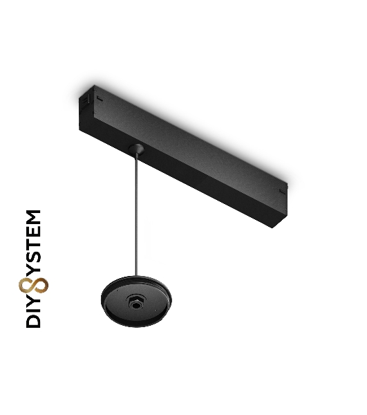 A2655 BK черный крепеж трековый подвесной для корпуса DIY D70mm 240*42*25 H1500